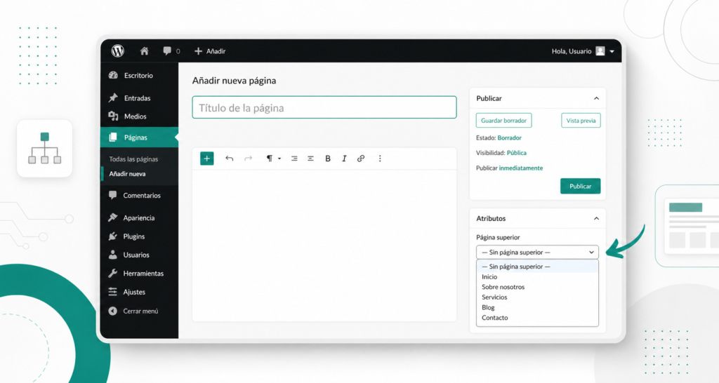 7 pasos fáciles para crear una sub página en WordPress correctamente 2 Crear Nueva Página Para Crear Una Sub Página En Wordpress